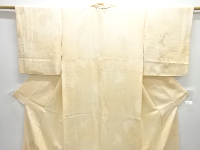  水輪模様刺繍付け下げ色無地着物